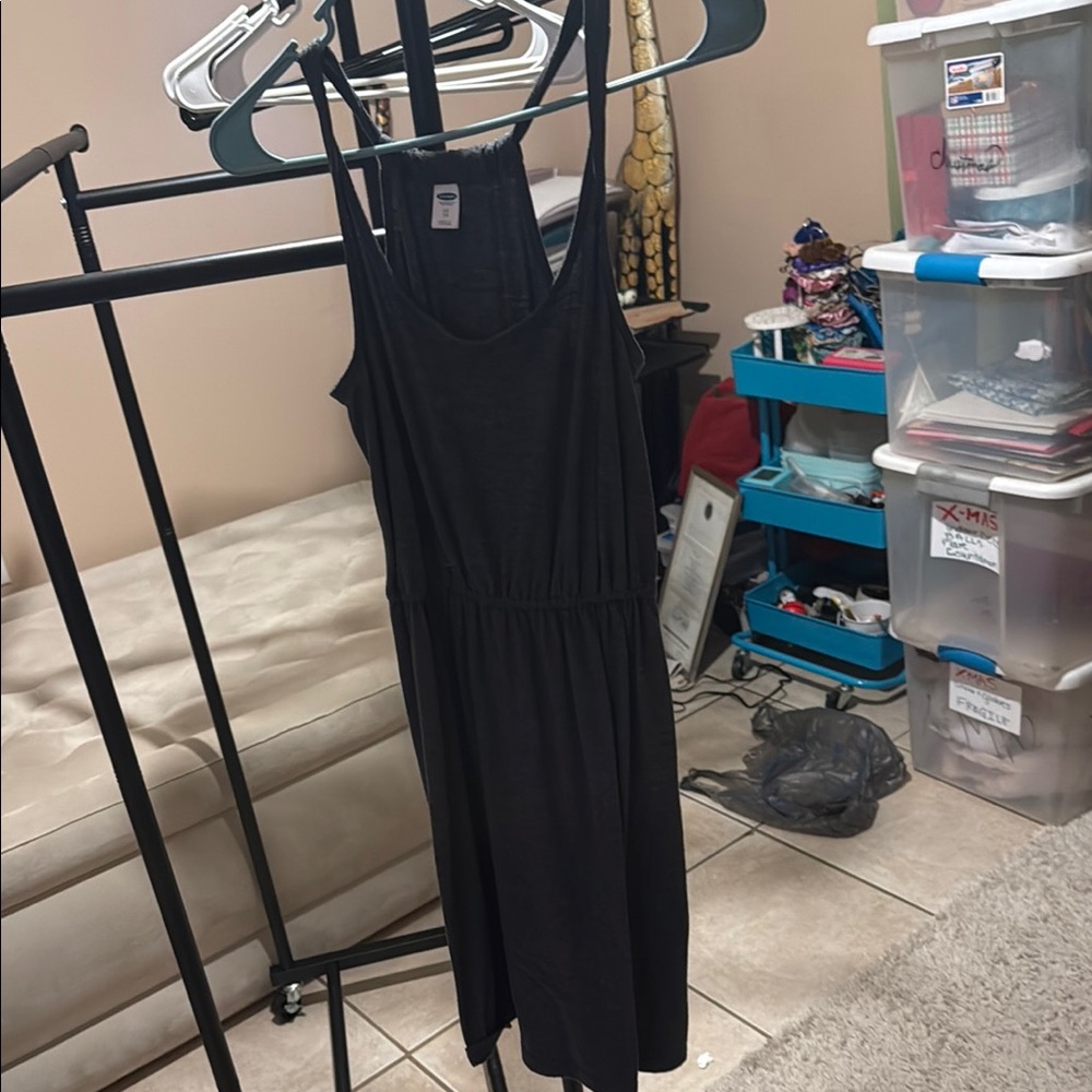 Dark Grey Sleeveless Midi Dress